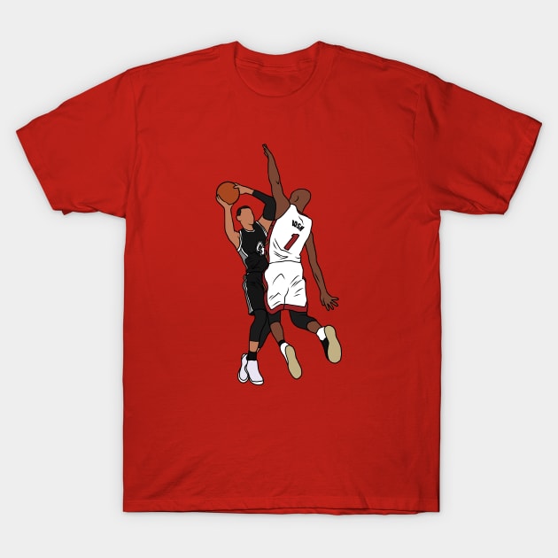 Chris Bosh Clutch Block On Danny Green Nba T Shirt TeePublic
